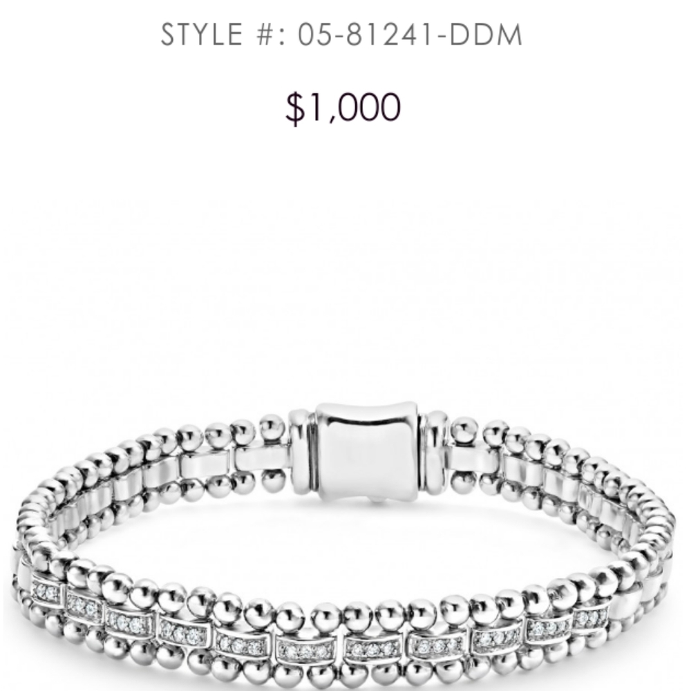 Lagos caviar spark diamond bracelet